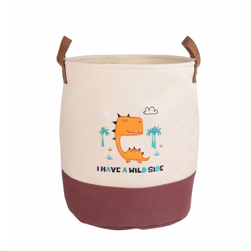 Dinosaur Round Clothes Organizer Storage Basket